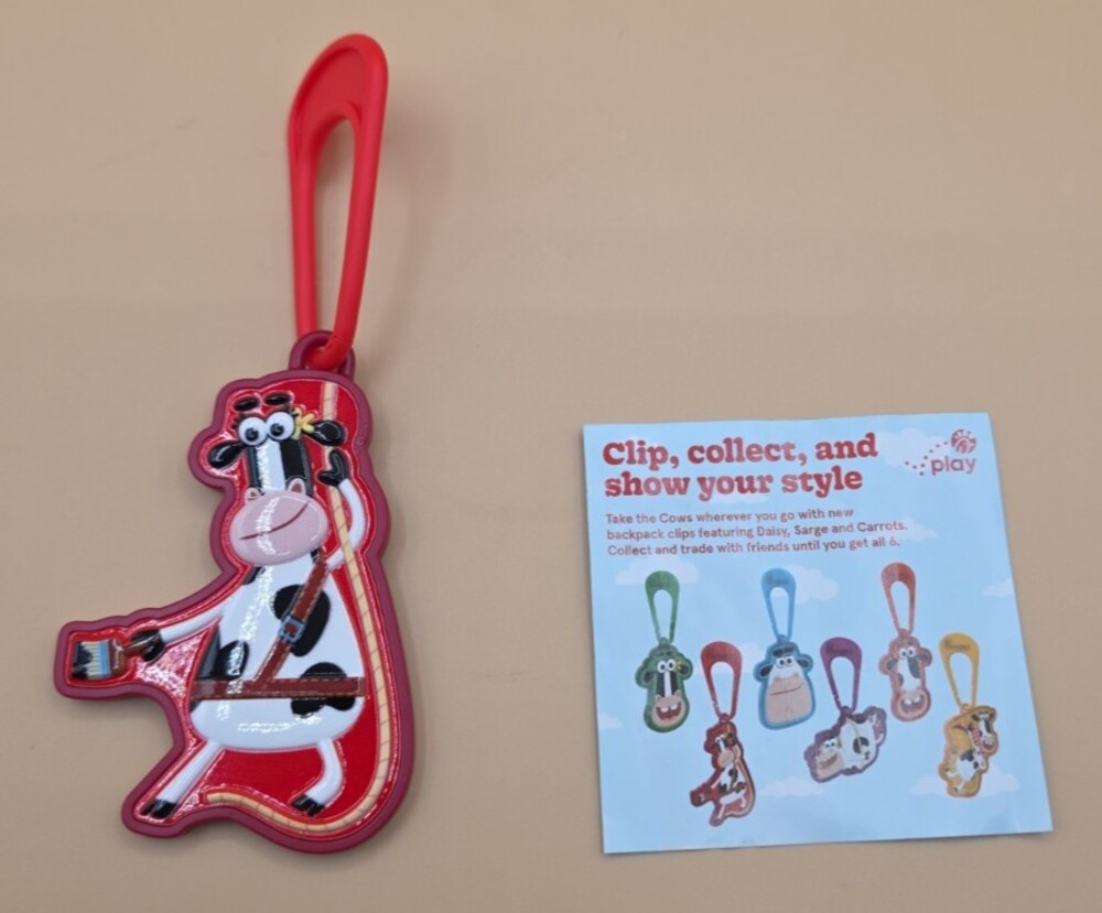 2026 Chick-fil-A Red Daisy Clip A Cow Toy
